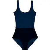 Mymarini Women's Plainbody Costume intero Donna (L, blu/nero)