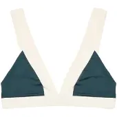 Mymarini Women's Top Parte superiore bikini Donna (S, bianco/blu)