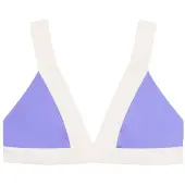 Mymarini Women's Top Parte superiore bikini Donna (S, bianco/lilla)