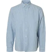 Selected Camicia In Misto Lino Uomini Blu S