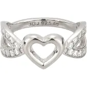 Elli Anello 'Heart' argento