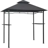 Syfax Gazebo per Barbecue 240x150x255 cm Antracite in Acciaio