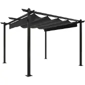 Syfax Pergola da Giardino con Tetto Retrattile 3x3 m Antracite