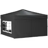 Syfax Tenda per Feste Pieghevole con Pareti Laterali Antracite 3x3 m