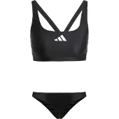 Adidas Women's 3 Stripes Bold Bikini Bikini Donna (34, grigio/nero)