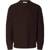 Selected Maglione Girocollo Uomini Marrone S