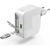 Hama Caricabatterie Da Parete Usb-c Foldable 2x Qc Pd 30w
