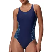 Speedo Women's Placement Muscleback Costume intero Donna (46, blu)