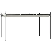 Syfax Pergola con Tetto Retrattile Crema 395x292x230 cm