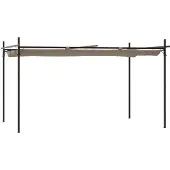 Syfax Pergola con Tetto Retrattile Tortora 395x292x230 cm