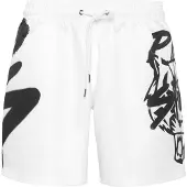 Plein sport Pantaloncini jogging in tessuto tecnico stretch