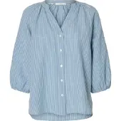 Selected Camicia Con Maniche A 3/4 Donne Blu 42