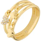 Fossil Anello 'Sutton' oro / trasparente