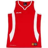 Spalding Top sportivo 'Jam' rosso / bianco