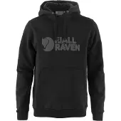 Fjall Raven - Felpa con cappuccio in cotone - Fjällräven Logo Hoodie M Black per Uomo in Cotone - Taglia L - Nero