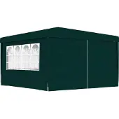 Syfax Gazebo Professionale con Pareti 4x4 m Verde 90 g/m²