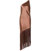 Pinko KIWI ABITO SATIN CON FRANGE SS26