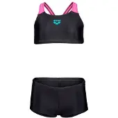 Arena Girl's Bikini Solid L Bikini Bambini (116, nero)