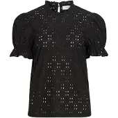 Vila Embroidered Top A Maniche Corte