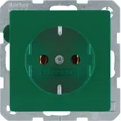 Berker Presa 47436013 SCHUKO verde con Q.1/Q.3
