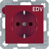 Berker 47238922 Presa SCHUKO con EHBS S.1 rosso glzd
