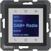 Berker Q.x Radio Touch DAB+ antracite vellutato