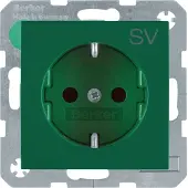 Berker 47238903 Presa SCHUKO con EHBS S.1 verde glzd