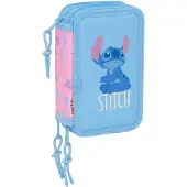 Disney Astuccio Stitch Bright 12.5x19.5x5.5 Cm Triple