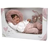 Munecas Arias Baby Zoe Elegance Con Muffole 45 Cm
