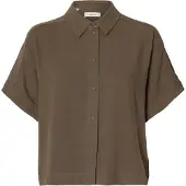 Selected Camicia A Maniche Corte Donne Marrone 42
