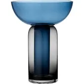AYTM Vaso Torus, blu, Ø 25 cm, altezza 33 cm, vetro