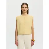 Selected Gilet A Maglia Donne Giallo XXL