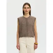 Selected Gilet A Maglia Donne Marrone XS