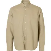 Selected Camicia In Misto Lino Uomini Grigio XXL