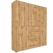 Itamoby - Credenza alta 5 ante/3 cassetti 150x35x165 cm Elios quercia natura