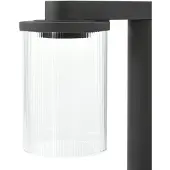 LUCANDE Lampione a LED Beelia, antracite, 60 cm, scanalato