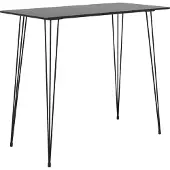 Syfax Tavolo da Bar Nero 120x60x105 cm