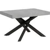 Itamoby - Tavolo allungabile 130/390x90 cm Volantis cemento gambe antracite