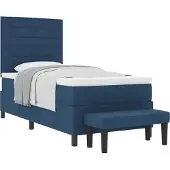 Syfax Letto a molle con testiera Blu 80 x 200 cm Tessuto