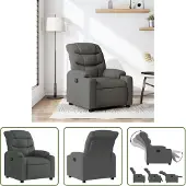 The Living Store reclinabile in tessuto grigio scuro