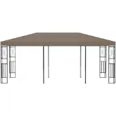 Syfax Gazebo 6x3 m Grigio Talpa in Tessuto