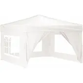 Syfax Tenda per Feste Pieghevole con Pareti Laterali Bianco 3x3 m