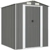 Syfax Capanno da Giardino Grigio Chiaro 192x191x223cm Acciaio Zincato