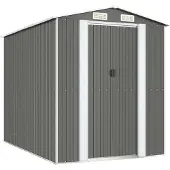 Syfax Capanno da Giardino Grigio Chiaro 192x274x223cm Acciaio Zincato