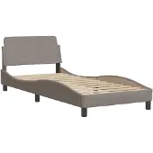 Syfax Giroletto con Testiera Dover Tortora 80x200cm Tessuto
