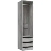 Syfax Armadio con Cassetti Grigio Sonoma 50x50x200 Legno Multistrato