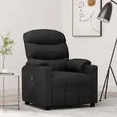 Prolenta Maison Exclusive - Poltrona relax elettrica in tessuto nero