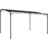 Syfax Tettoia Antracite 4x3 m 180 g/m² Tessuto e Acciaio