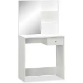 Syfax Toeletta in Legno Multistrato 75x40x141 cm Bianco