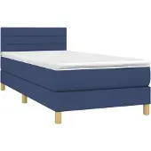 Syfax Giroletto a Molle con Materasso Blu 90x200 cm inTessuto